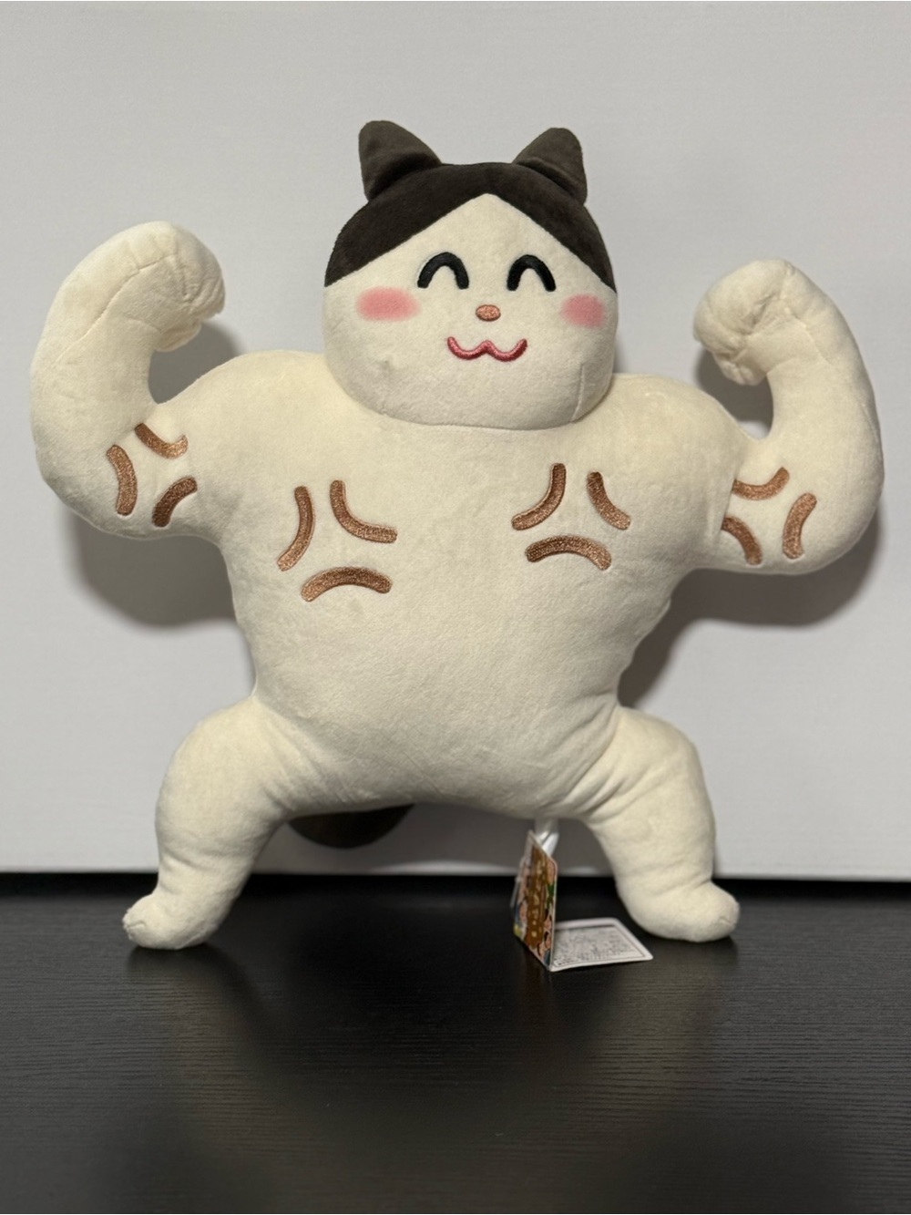 NEW! Irasutoya "Mukimuki" (Muscular) Cat Pillow BIG Plush (Japanese Import)
